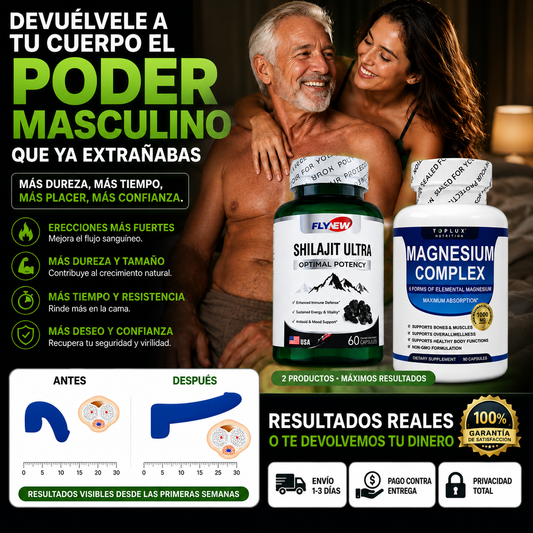 🔥 COMBO VITALIDAD & ENERGÍA  Magnesio Complex + Shilajit Ultra